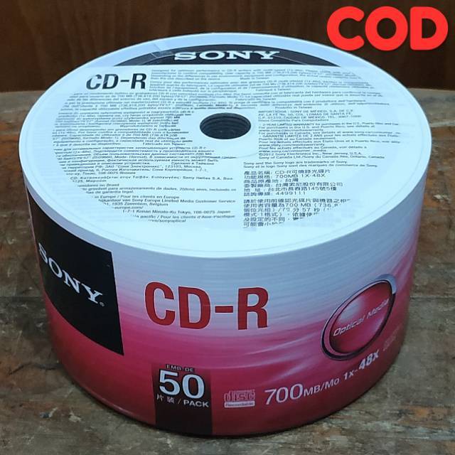 CD-R SONY ORIGINAL (50 ชิ้น)-cdr sony