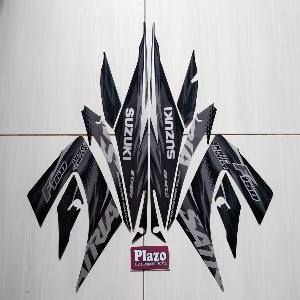 สติ๊กเกอร์ Striping suzuki satria fu f150 2013 สีดําเต็ม