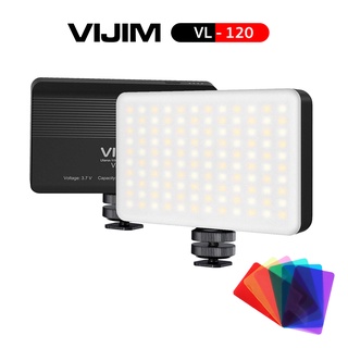 ไฟปรับแสงขนาดมินิ VIJIM รุ่น VL120 Bi-Color ไฟ LED Light ฟิลเตอร์ 6 สี สำหรับถ่ายรูป/วิดีโอ/ไฟล์สด ชาร์จไฟได้