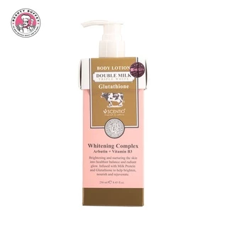 SCENTIO DOUBLE MILK TRIPLE BRIGHT BODY LOTION เซนทิโอ ดับเบิ้ลมิลค์ ทริปเปิ้ล ไวท์ บอดี้ โลชั่น ( 250ml )