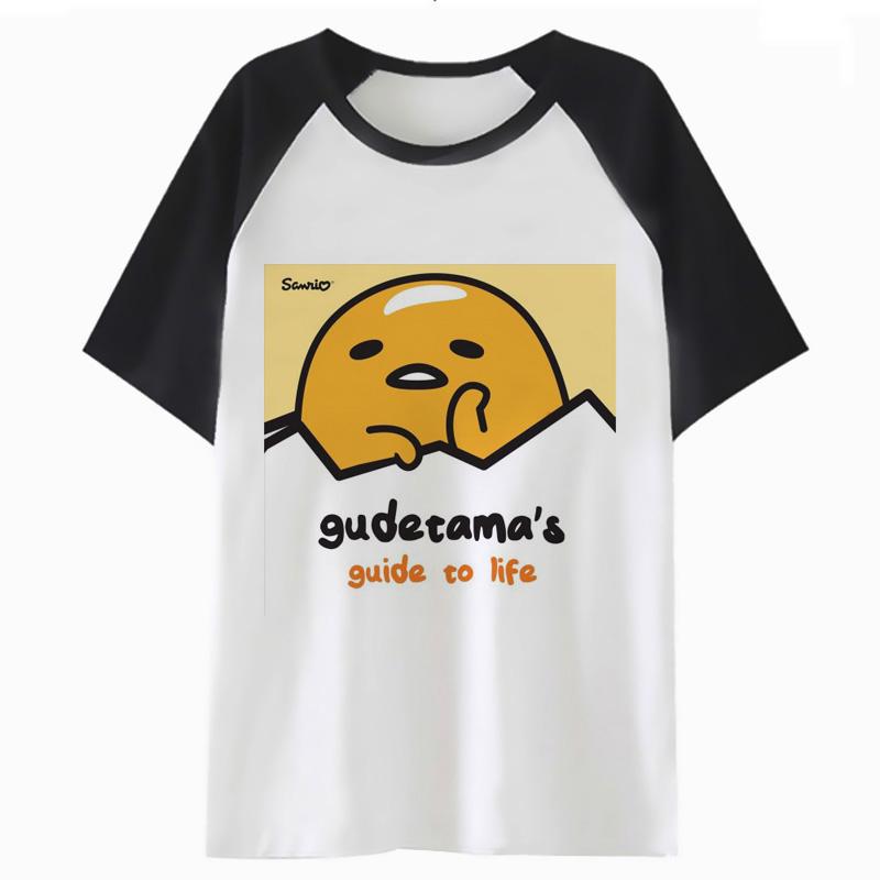 Gudetama เสื้อยืดลําลอง พิมพ์ลายตัวอักษร สีขาว สําหรับผู้หญิง