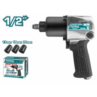 Total เครื่องยิงบ๊อกซ์ลม 1/2 นิ้ว (แถมฟรี ลูกบ๊อกซ์ 3 อัน) รุ่น TAT40122 ( Air Impact Wrench ) บล๊อกลม บล็อคลม