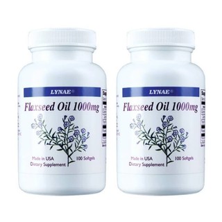 LYNAE Flaxseed Oil 1000 mg. ไลเน่ น้ำมันเมล็ดลินิน (100 Capsule x 2 ขวด)