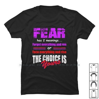 เสื้อยืดลําลอง ผ้าฝ้าย 100% แขนสั้น คอกลม พิมพ์ลาย Fear The Chose Is Your แฟชั่นฤดูร้อน สําหรับผู้ชาย