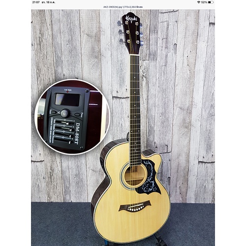 กีตาร์โปร่งไฟฟ้า Kazuki ceq คอเว้า 39 นิ้ว ราคาถูก คุณภาพเสียงดี เล่นง่ายเหลือตัวสุดท้าย