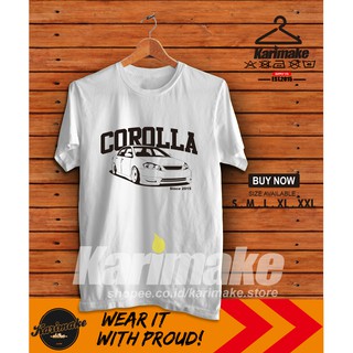 เสื้อยืด พิมพ์ลายรถยนต์ Toyota Corolla Altis JDM Karimake