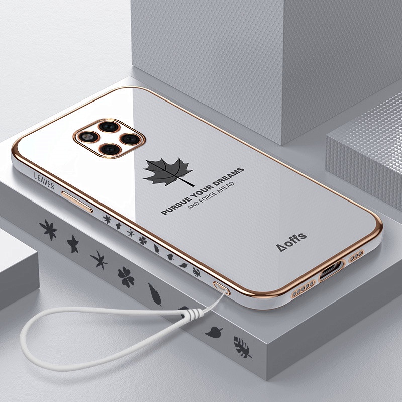 Huawei Mate 20 Pro เคสชุบ Mate 10 Pro เคสแฟชั่น ลายใบเมเปิ้ล เคสโทรศัพท์ TPU นิ่ม กันกระแทก