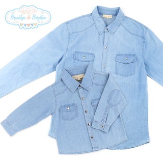 Brooklyn &amp; Brighton - Denim Shirt เสื้อเชิ้ตยีนส์เด็ก พ่อ แม่ ลูก