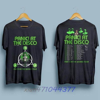 Wanyg เสื้อยืดแขนสั้น พิมพ์ลาย Panic At The Disco Pray For The Wicked Tour 2019 สไตล์คลาสสิก ของขวัญวันเกิด สําหรับผู้ชา