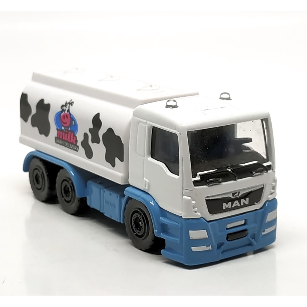 Majorette - MAN TGS - Farm Milk Dairy Delivery Truck - White/Blue Color / scale 1/87 (3 inches) no Package