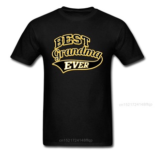 เสื้อยืดครอปเสื้อยืด ผ้าฝ้าย พิมพ์ลายตัวอักษร Best Grandma Ever ทรงสลิมฟิต สีดํา สําหรับผู้ชายS-5XL