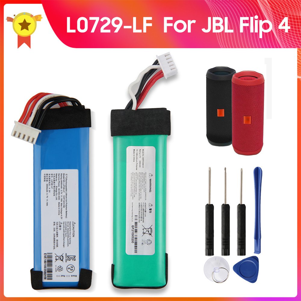 แบตเตอรี่ทดแทนเดิม L0729-LF สำหรับ JBL Flip4 Flip 4 GSP872693 01 ลำโพงบลูทูธแบตเตอรี่ + เครื่องมือ 04GQ