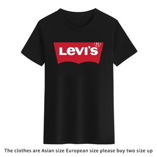 Levis เสื้อยืด คอกลม สีดํา สีขาว แฟชั่นสําหรับผู้ชาย และผู้หญิง