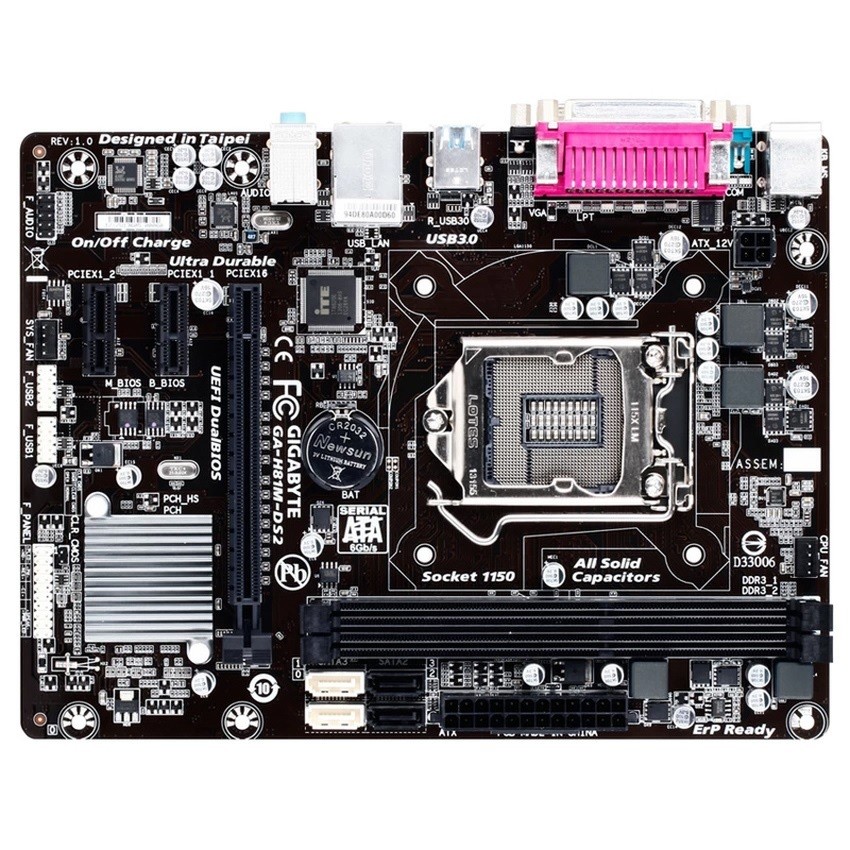 GIGABYTE Mainboard GA-H81M-DS2 INTEL 1150 (VGA On)
