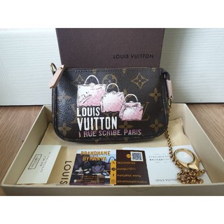 lv pochette mini limitedแท้100% ลายกระเป๋าชมพูน่ารักมาก