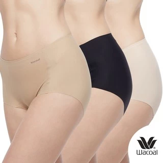 Wacoal Oh My Nudes Short Panty กางเกงในไร้ตะเข็บ แบบเต็มตัว แพ็ค 3 ชิ้น รุ่น WU4999/WU4T99 สีเบจ-ดำ-โอวัลติน (BE-BL-OT)