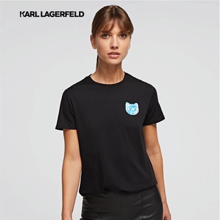 Karl Lagerfeld - RTW-2 MINI IKONIK CHOUPETTE T-SHIRT BLACK เสื้อยืด