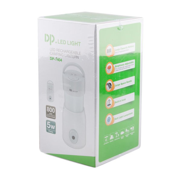 ไฟฉาย LED 3in1 DP.LED LIGHT ตะเกียงอเนกประสงค์ แบบชาร์จได้ DP-7404 3W 1200mAh