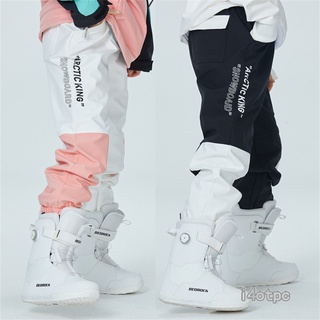 【COD】 Men Women Windproof Snow-proof Ski Pants Winter Hiking Pants Adjustable Elastic Waistband Ski Sports Outdoor Pants
