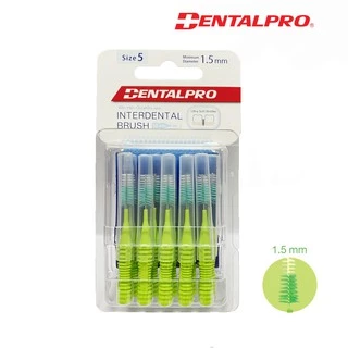 แปรงซอกฟัน Dentalpro I-Shaped interdental brush ขนแปรงนุ่ม แพคละ 10 ชิ้น (ขนตรง)