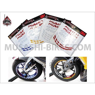 Aerox Wheel Sticker Rim Stiker Musashi for Yamaha Aerox 155