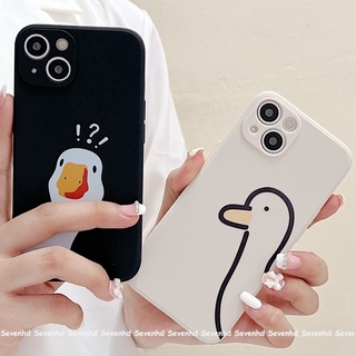 เคสโทรศัพท์มือถือ แบบนิ่ม ลายการ์ตูนเป็ด สําหรับ iPhone 13 12 11 Pro Max SE2020 X XR Xs Max 7 8 6 6s Plus