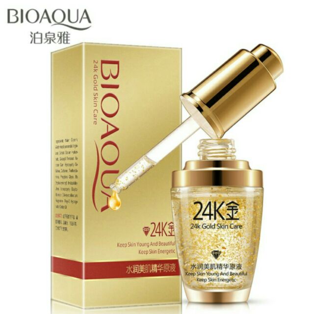 💞พร้อมส่ง เซรั่ม24K Gold Skin Care 30 ml BIOAQUA หน้าขาวดระจ่างใสแบบสาวเกาหลี ต้องเซรั่ม24K โกลด์ สกินแคร์