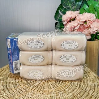 สบู่น้ำนมข้าว แจม รุ่นขอนไม้ ขนาด 100 กรัม **แพ็ค 12 ก้อนแถมฟรี 1 ก้อน**