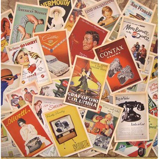 Postcard vintage ads โปสเตอร์โฆษนา