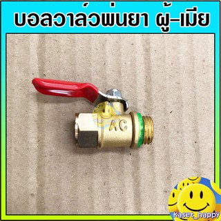 ก๊อกพ่นยา บอลวาล์ว พ่นยา ผู้-เมีย ทองเหลือง