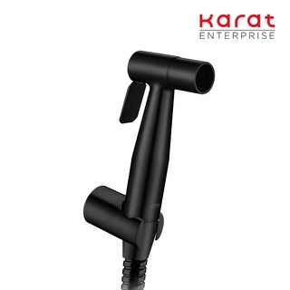 Karat Faucet ชุดสายฉีดชำระสแตนเลส 304 พร้อมสายและขอแขวนสีดำ รุ่น KA-04-347-55