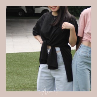 Tie-front top🎀 เสื้อผูกหน้าสไตล์เกาหลี สีดำ