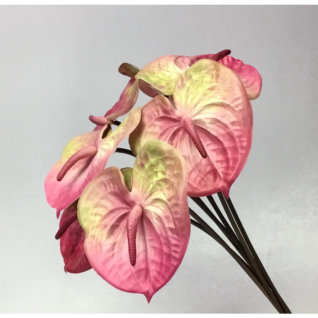 ดอกหน้าวัว ยาว48cm. Artificial anthurium ดอกไม้ประดิษฐ์เกรดพรีเมี่ยม สวยเหมือนจริง