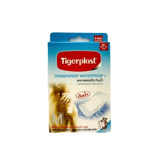 Tigerplast TRANSPARENT WATERPROOF+ ไทเกอร์พลาส พลาสเตอร์ใสกันน้ำ