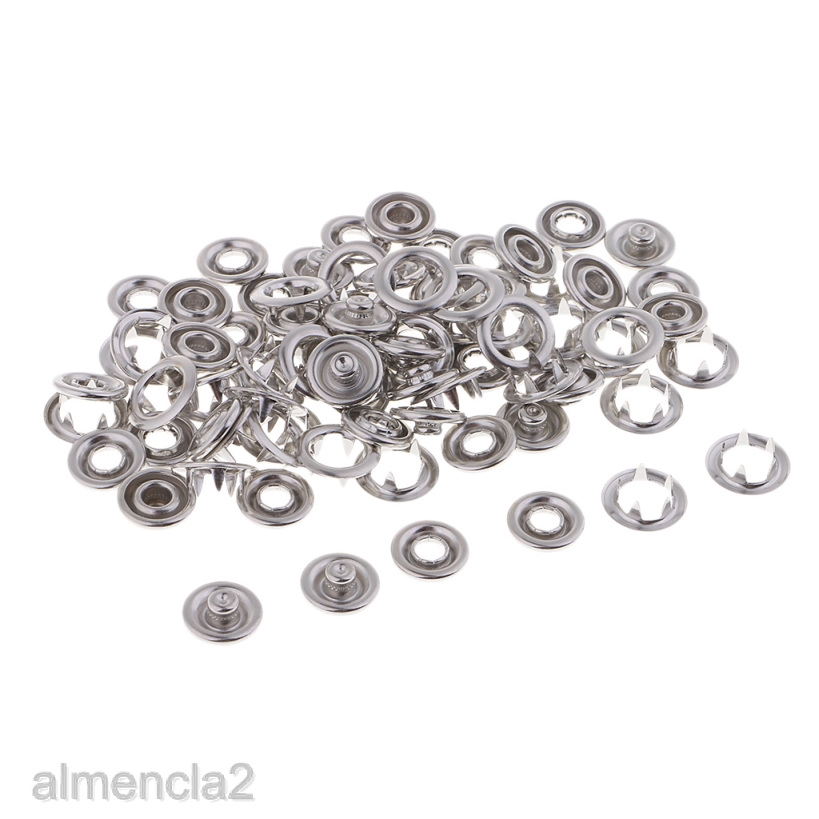 กระดุม Snap Fastener 20 ชุด 12 . 5 มม . สีเงิน almencla21.th ThaiPick