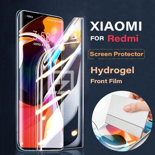 ฟิล์มไฮโดรเจลกันรอยหน้าจอ หน้า หลัง แบบนิ่ม สําหรับ Xiaomi MI 11 Lite pro Ultra 10T 10Pro 9 Note 10 MI poco x3 pro M3 M4 Redmi K40 Note 8 9s 2 ชิ้น