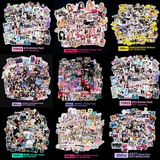 สติกเกอร์ ลายการ์ตูน Blacpink BTS EXO ENHYOEN TWICE AESPA สําหรับติดตกแต่งคอมพิวเตอร์ จํานวน 105 ชิ้น