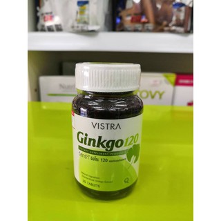 VISTRA GINKGO สารสกัดใบแปะก๊วย ขนาด 30 เม็ด ช่วยเรื่องความทรงจำ ป้องกันอัลไซเมอร์