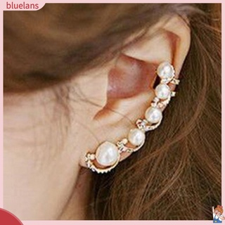 ต่างหูคริสตัล Rhinestone Stud Earrings แบบคลิปสําหรับสตรีต่างหู