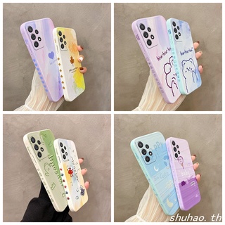 เคส Samsung A52 A52S เคสซิลิโคนนิ่ม สไตล์เกาหลี สําหรับ เคสโทรศัพท์ซิลิโคนทาสี