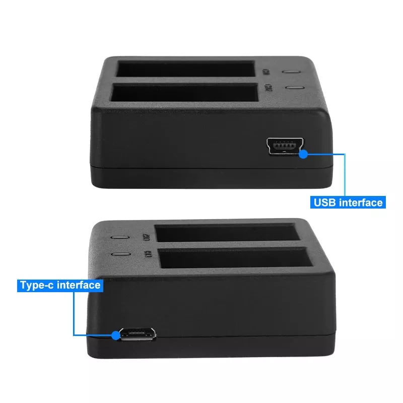 Nanotech เเบต 900 Mha แบตเตอรี่ + Dual Charger สำหรับ EKEN H9 H9R H3R H8R H8PRO H8 Nanotech