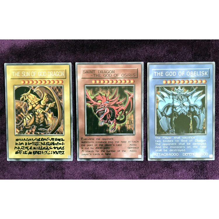 Konami Yu-Gi-Oh! การ์ดเกมเทรด Legendary Decks II Ultra Rare Yugi's God Card Set LDK2-ENS01 LDK2-ENS02 & LDK2-ENS03