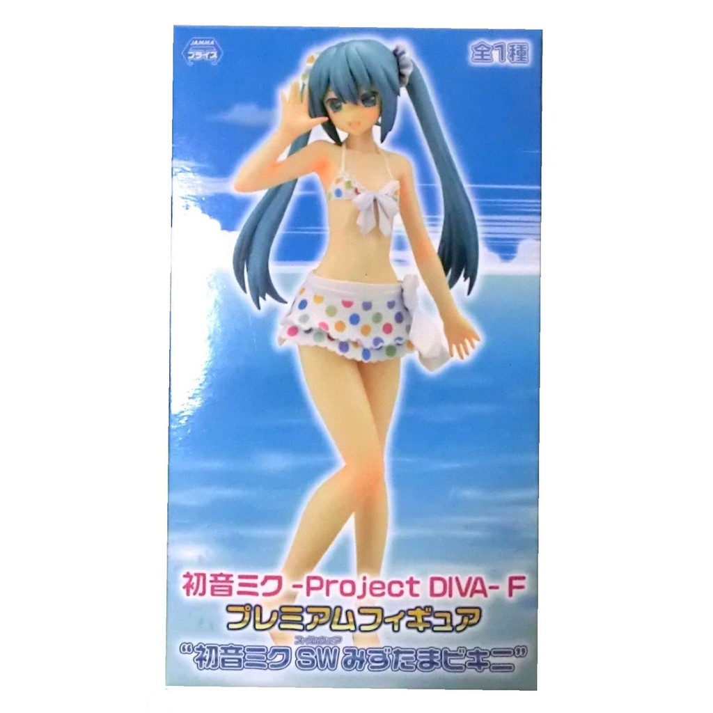 Hatsune Miku figure Project DIVA F "SW Polka dot bikini Miku" doll Anime Hatsune Swimsuit Bikini ver 22cm Sexy Figure