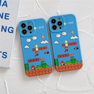 เคสซิลิโคน iPhone 14 Pro Max iPhone 13 Pro Max iPhone 12 Pro Max iPhone 11 Pro Max iPhone X XR XS Max Cartoon ซูเปอร์ มาริโอ้ Super Mario Silicone Case