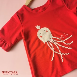 MOMOTARA No.70 (ชุดที่ 1) เทปถัก Braid ซิกแซก Ric Rac Braid ขนาด 0.8 CM ยาว 36 หลา เทป ริบบิ้น diy วัสดุตกแต่ง