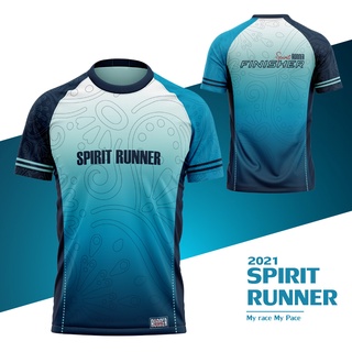 เสื้อกีฬารุ่น SPIRIT RUNNER สีฟ้า-กรม ทูโทน (ลดราคาพิเศษ)