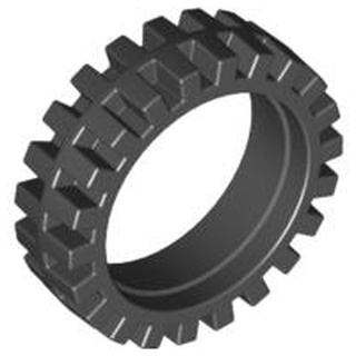 Lego part (ชิ้นส่วนเลโก้) No.61254 Tire 23mm D. x 7mm Offset Tread - Band Around Center of Tread