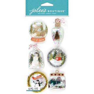 Jolee sticker : ORNAMENT SNOW GLOBES