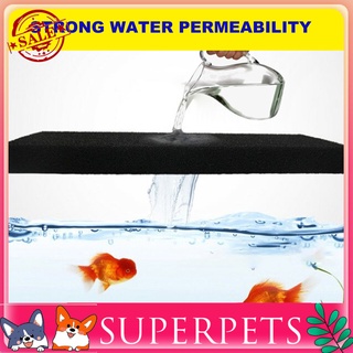 &lt;Superpets&gt; โฟมฟองน้ํากรองน้ําชีวเคมีสีดําสําหรับตู้ปลา