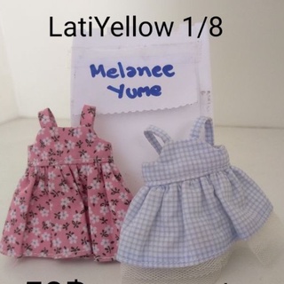 ชุดตุ๊กตา เดรสตุ๊กตาไซส์ลาติ LatiY LatiYellow ตุ๊กตาบาโบลี่ BJD1/8 Dress พร้อมส่งฟ้าชมพู